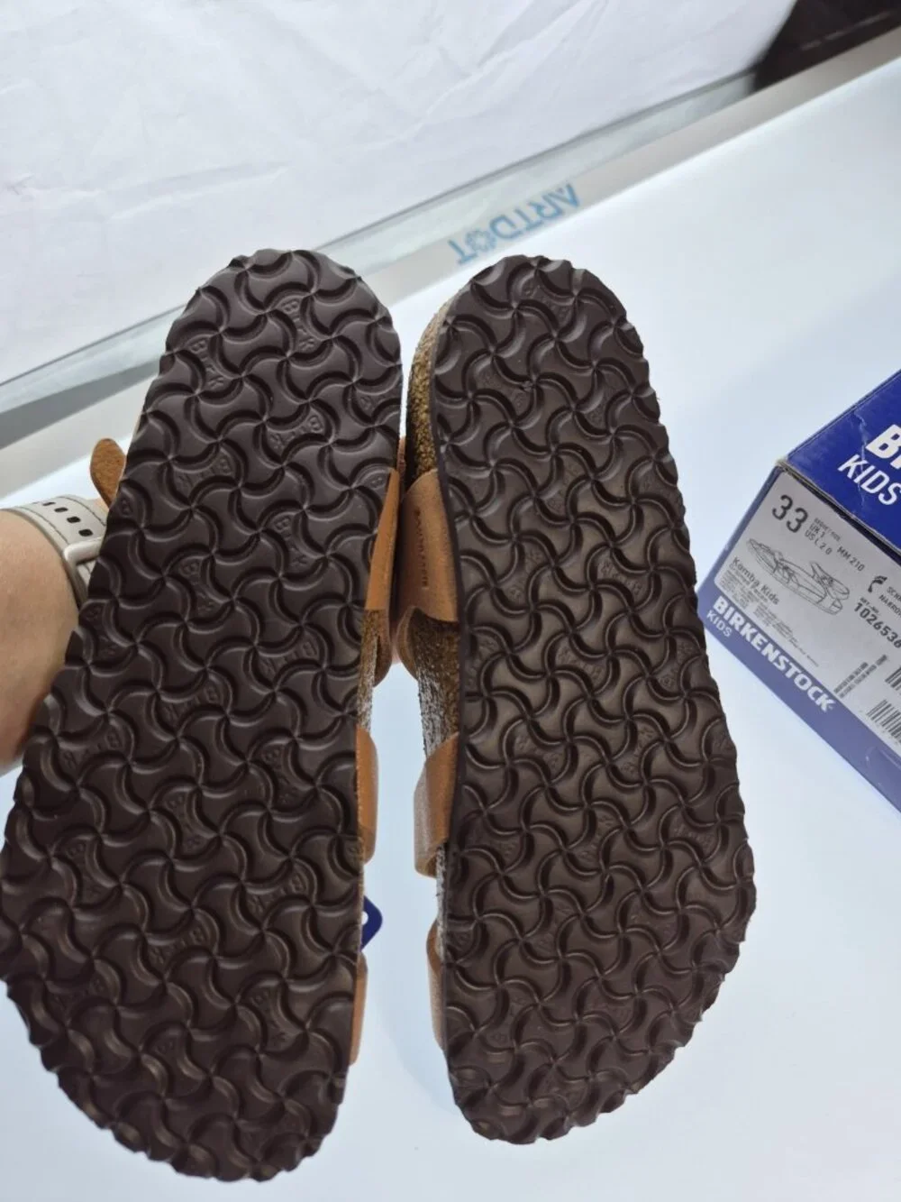 Birkenstock Kumba Kids Grained Pecan Size 33 EU US 2 NWT Box Narrow Fit Germany